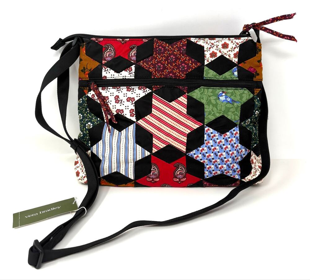 Vera Bradley Star Patchwork Original Zip Hipster Crossbody Bag EXACT NWT Quilted